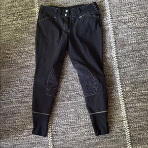Equine Couture Sportif Natasha Black Riding Pants with Knee Patches